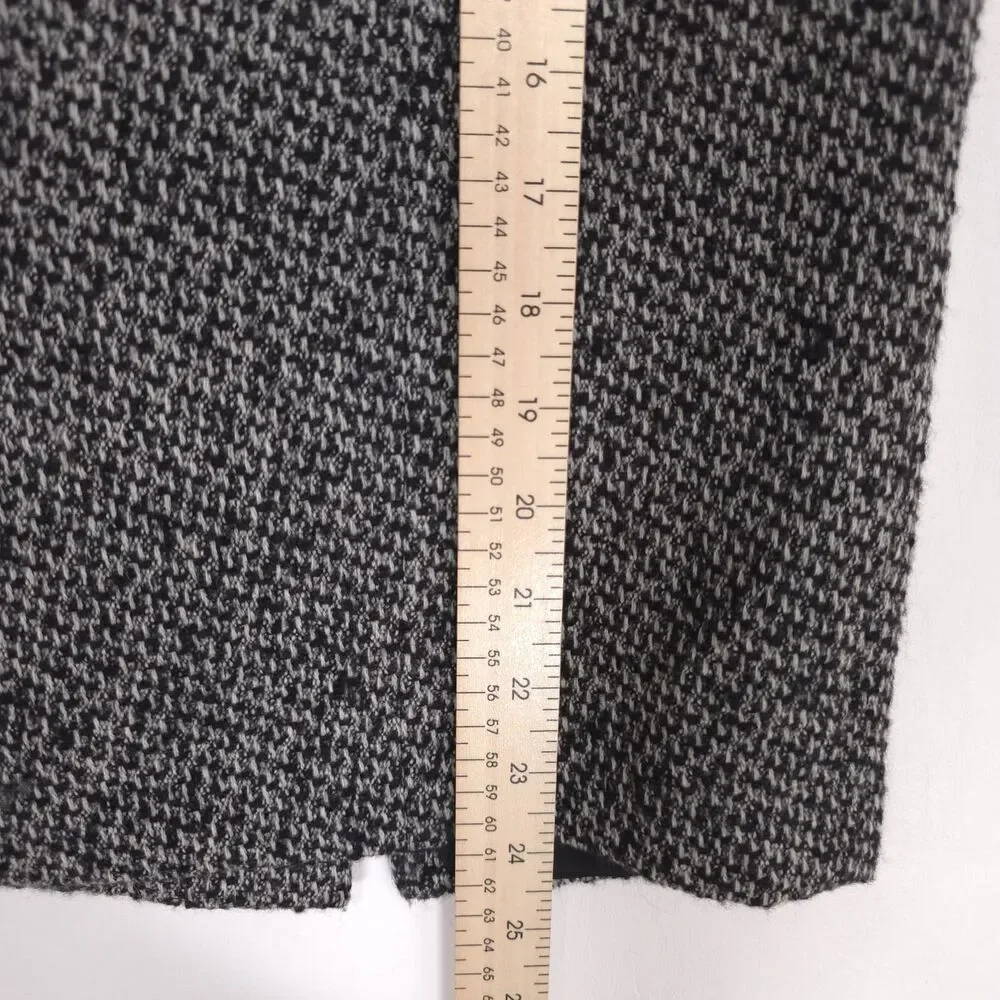 LAFAYETTE 148 New York Skirt Tweed Virgin Wool Cashmere Camel Hair Black White‎